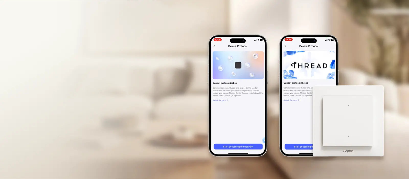 Aqara Light Switch H2 Seamless ThreadZigbee Support