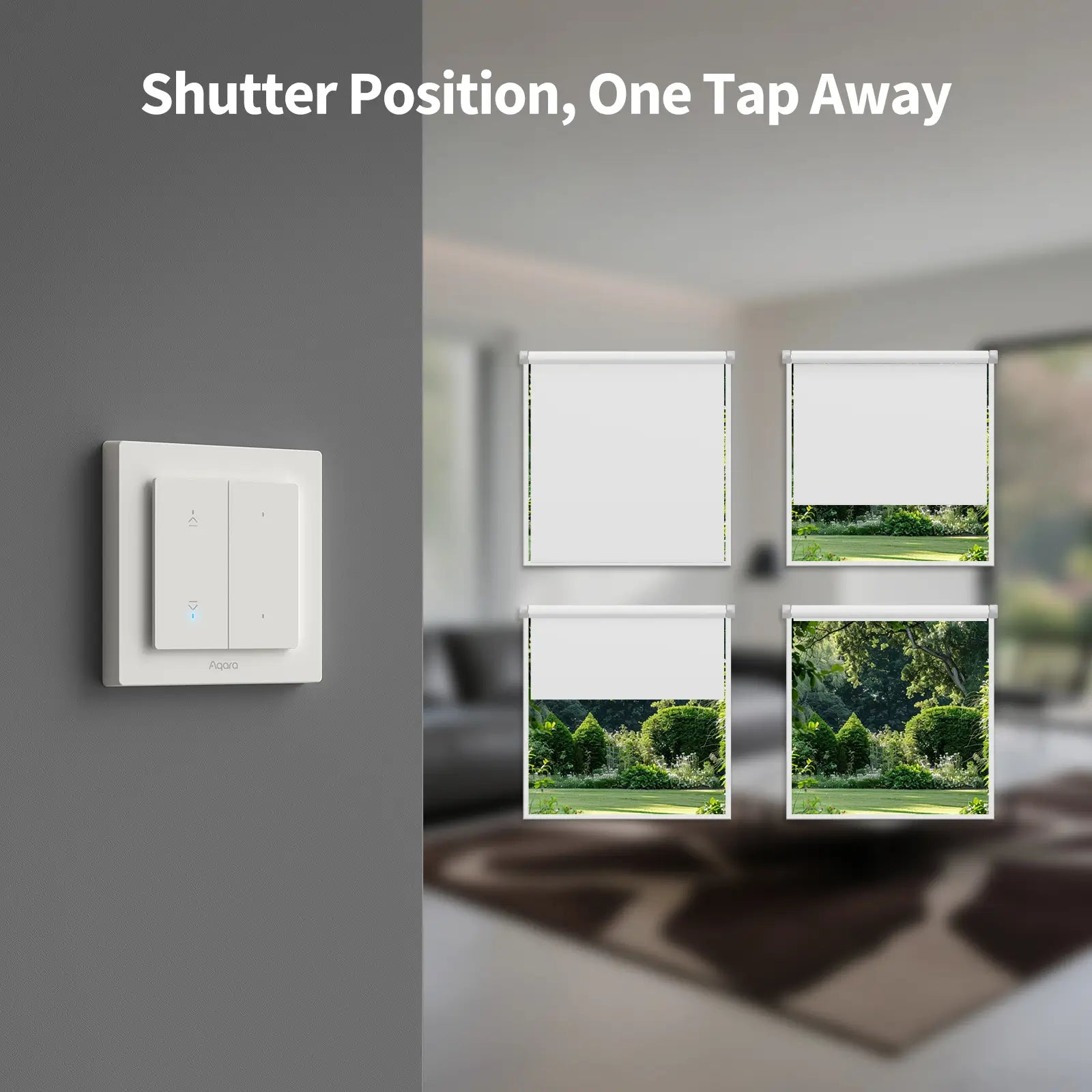 Aqara Shutter Switch H2 EU | Thread/Zigbee Smart Control for Roller ...