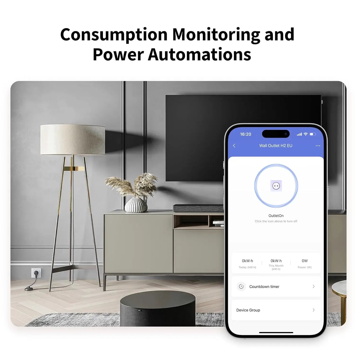 Aqara Wall Outlet H2 EU - Smart Power Socket with Energy Monitoring