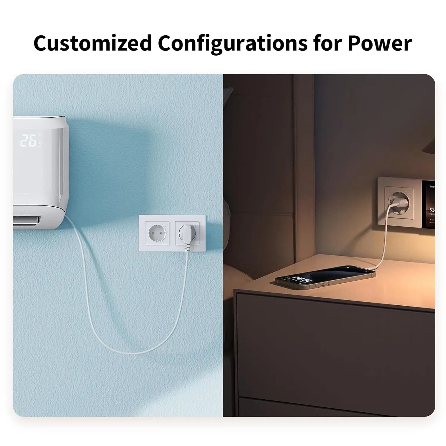 Aqara Wall Outlet H2 EU - Smart Power Socket with Energy Monitoring