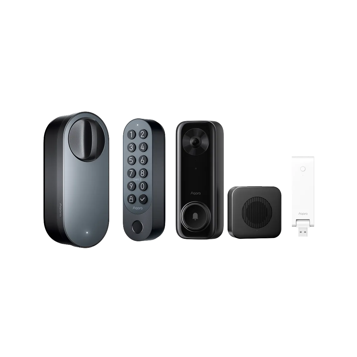 Smart Lock U200 + Doorbell Camera G400 (Wired) + Hub M100